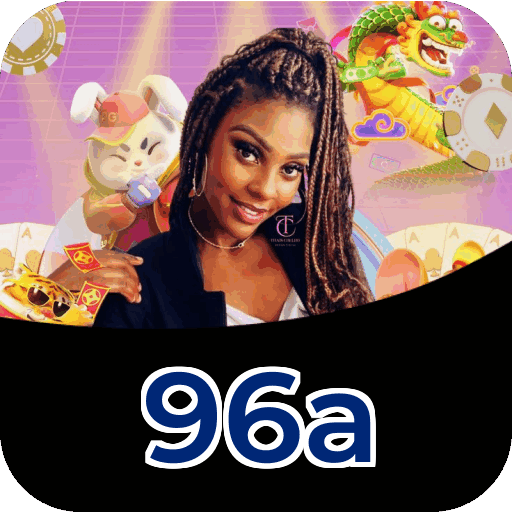 Interface do aplicativo 96a mostrando jogos disponíveis no iOS e Android